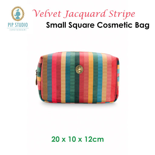 Danoz Direct - PIP Studio Velvet Jacquard Stripe Small Square Cosmetic Bag