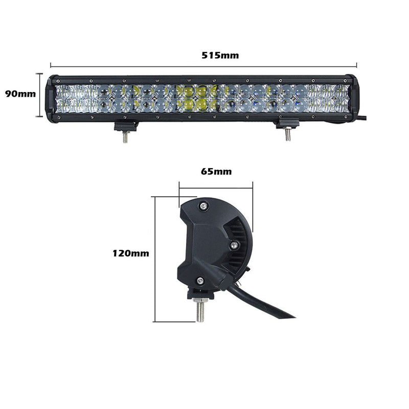Danoz Cars - 20inch Osram LED Light Bar 5D 126w Sopt Flood Combo Beam Work Driving Lamp 4wd