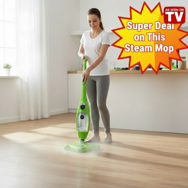 Danoz Cleaning - As Seen on TV - Award-Winning 12pc Steam Mop + Free Accessory Kit - Free Postage