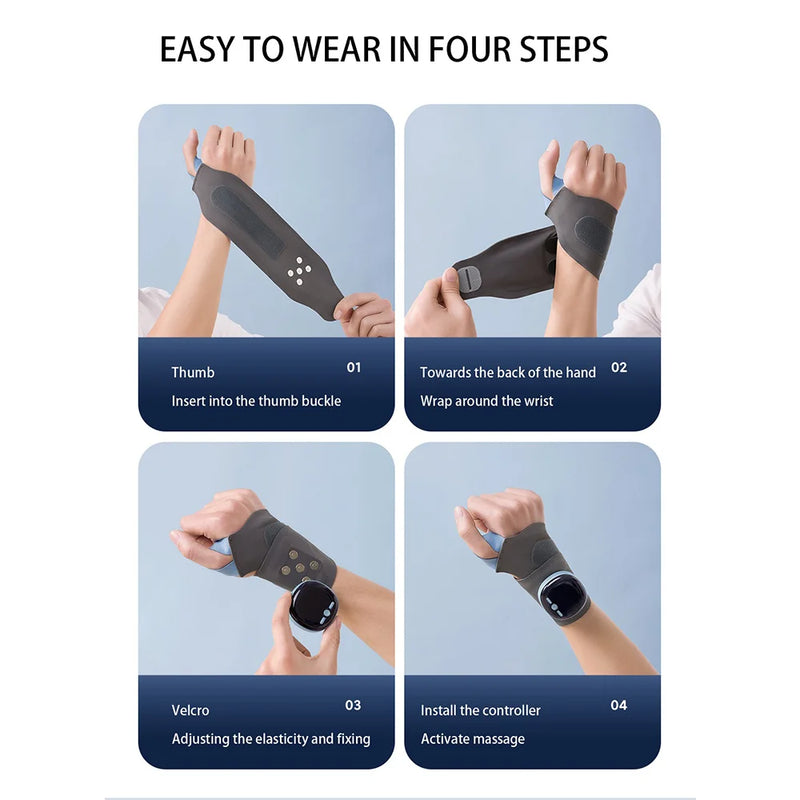 Danoz Health - Heated Wristband Massager for Tendonitis TFCC Strain Sprain Sports Wrist Guard