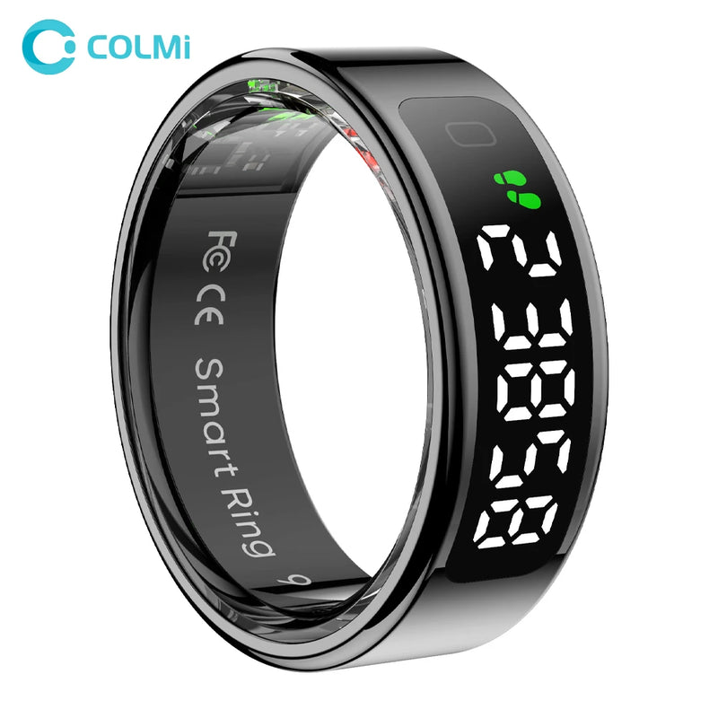 Danoz Smart - 2025 COLMI R12 Smart Ring with Display Screen and Touch, Wireless Charging, Health Manager, 5 ATM Waterproof For Men Women