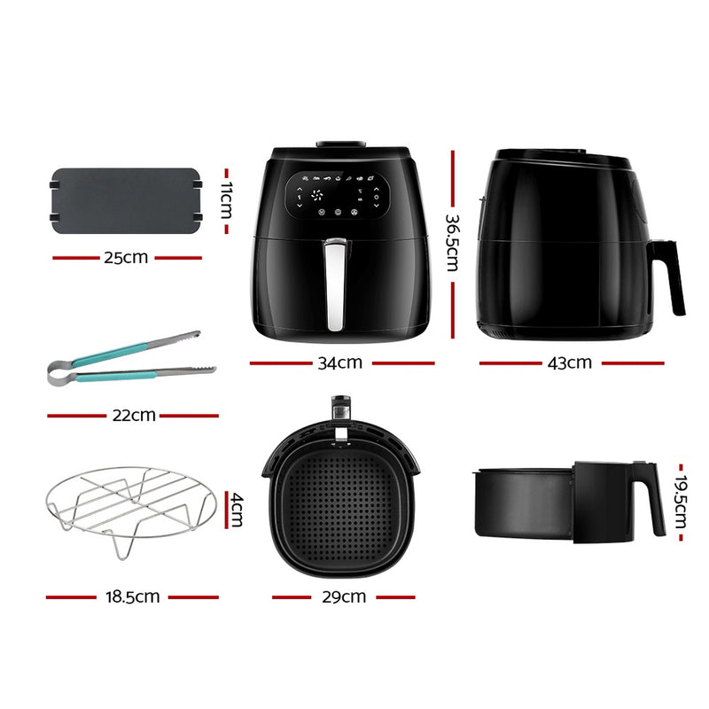 Danoz Direct Kitchen Smart - Devanti Air Fryer 8.5L LCD Fryers - Incl. Delivery