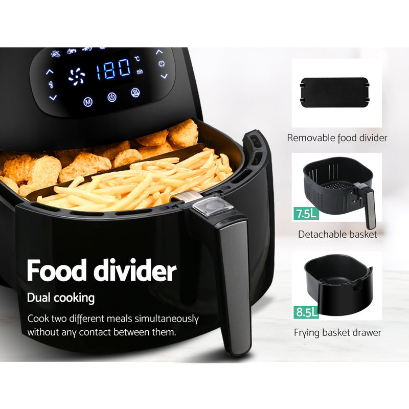 Danoz Direct Kitchen Smart - Devanti Air Fryer 8.5L LCD Fryers - Incl. Delivery