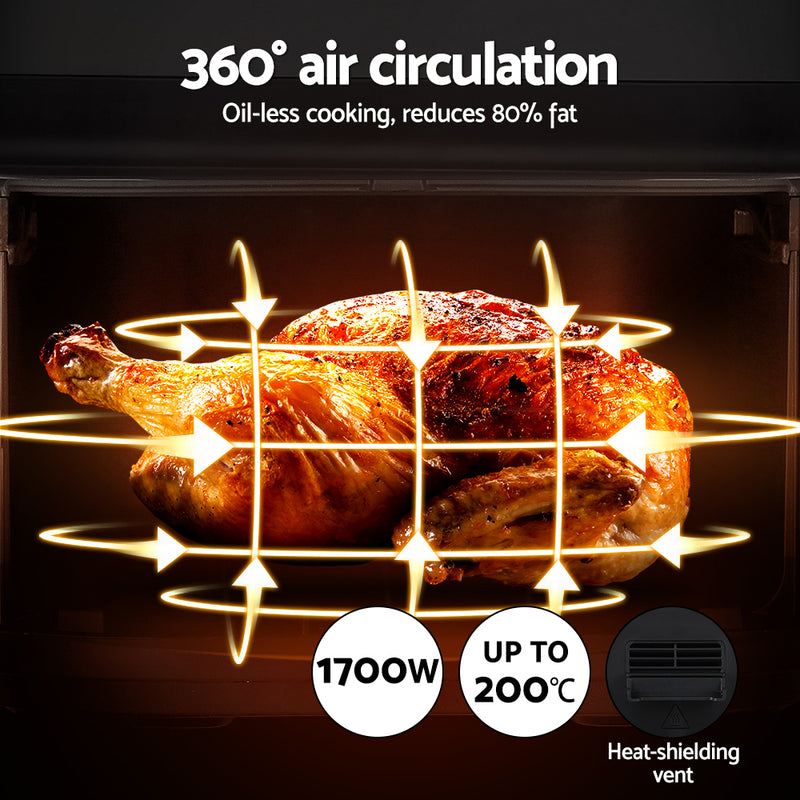 Danoz Direct 🎯Kitchen Smart - Devanti Air Fryer 10L LCD Kitchen Oven - Incl. Delivery