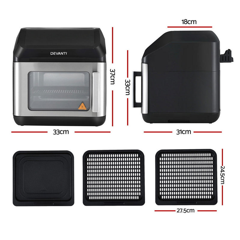Danoz Kitchen - Devanti Air Fryer 13L LCD Fryers Oven - Super deal