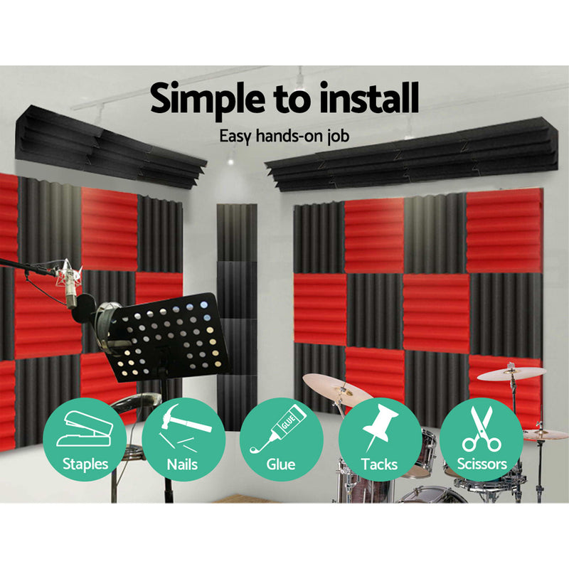 Danoz Music - Alpha Acoustic Foam 40pcs Corner Bass Trap Sound Absorption Proofing Treatment- Incl. Delivery