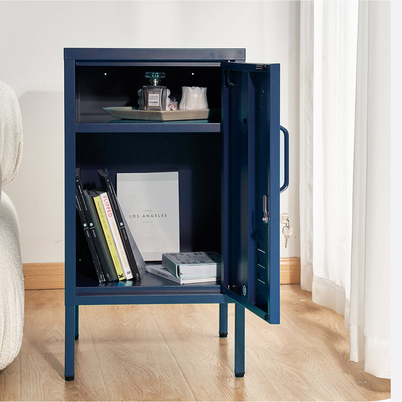 Danoz Furniture🪑🪑ArtissIn Bedside Table Metal Cabinet - MINI Blue
