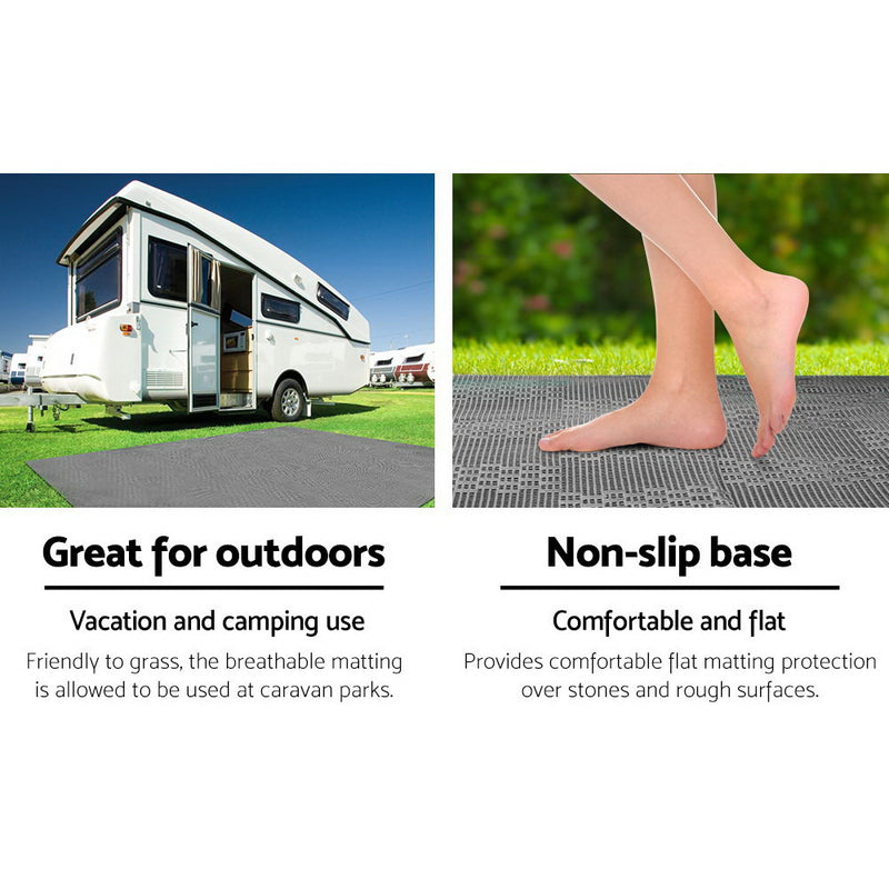 Danoz Direct - Weisshorn 5M X 2.5M Annex Matting 600GSM Floor Mats Mesh Caravan Camping Annexe