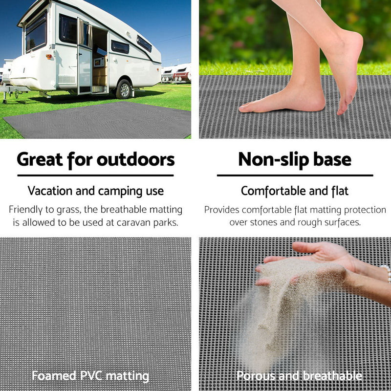 Danoz Direct - Weisshorn 6M X 2.5M Annex Matting Floor Mats Mesh Caravan Camping Annexe