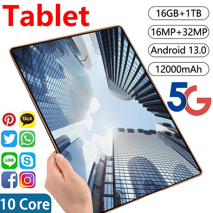 Experience the power and innovation of Danoz Smart - 2024 Tablet! With a lightning fast 16GB RAM and massive 1TB ROM 4G/5G