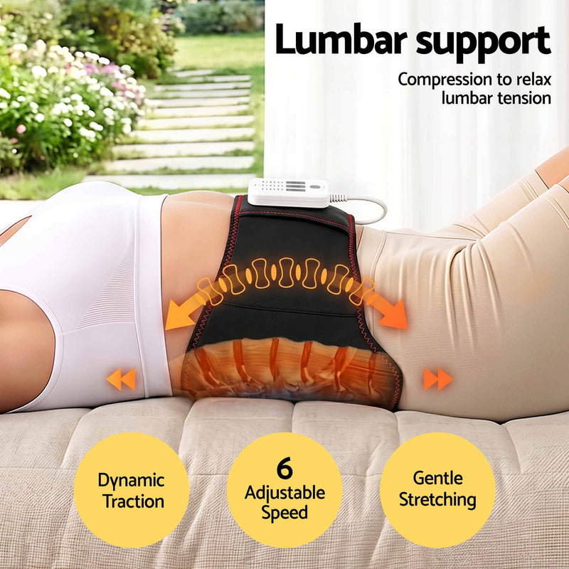 Danoz MassageSmart | Livemor Lumbar Massager Belt 🦴 | Airbag Traction, 9-Level Vibration, Heat Therapy — Sciatica & Back Pain Relief