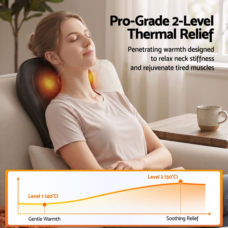 Danoz MassageSmart | Livemor Traction Back Massager with Heat 🦴 | 6 Modes, Auto Lift, Dual Heat Levels — Neck, Shoulder & Full Body