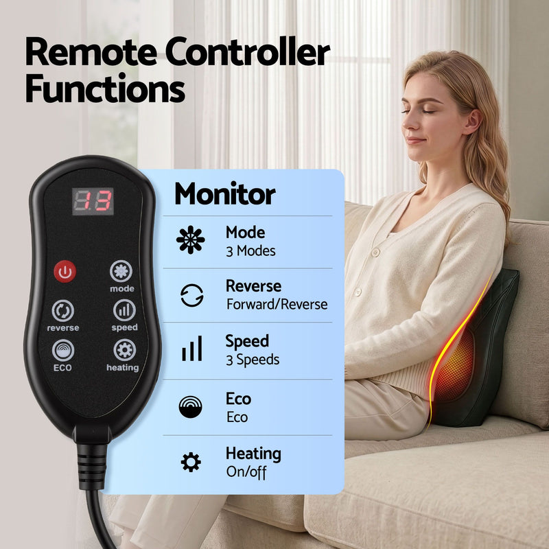 Danoz MassageSmart | Livemor Traction Back Massager with Heat 🦴 | 6 Modes, Auto Lift, Dual Heat Levels — Neck, Shoulder & Full Body