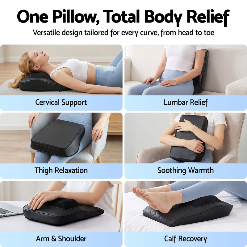 Danoz MassageSmart | Livemor Traction Back Massager with Heat 🦴 | 6 Modes, Auto Lift, Dual Heat Levels — Neck, Shoulder & Full Body