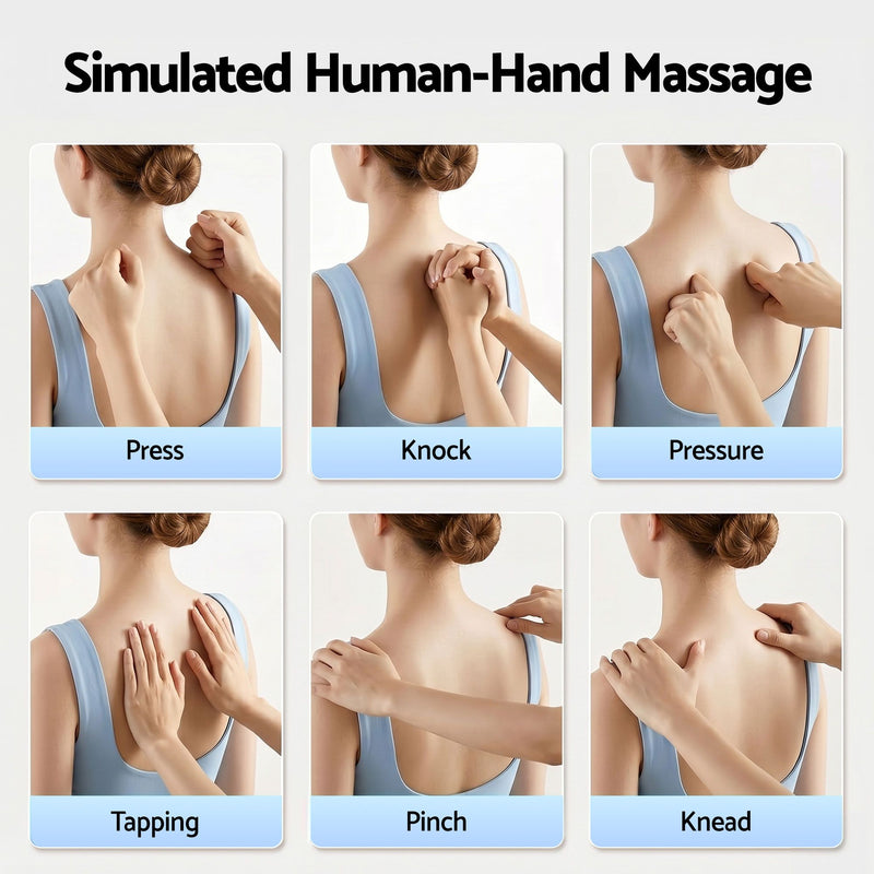 Danoz MassageSmart | Livemor Traction Back Massager with Heat 🦴 | 6 Modes, Auto Lift, Dual Heat Levels — Neck, Shoulder & Full Body