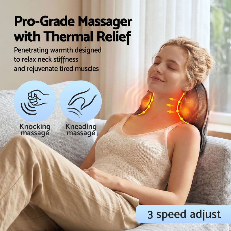 Danoz MassageSmart | Livemor Cordless Back Massager with Heat 🦴 | 3-Speed Deep Tissue Kneading — Neck, Shoulder, Lumbar, Thigh & Calf