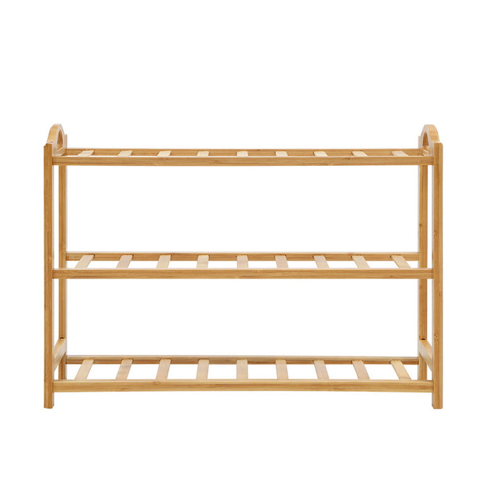 Danoz Direct - Artiss 3 Tiers Bamboo Shoe Rack Storage Organiser Wooden Shelf Stand Shelves
