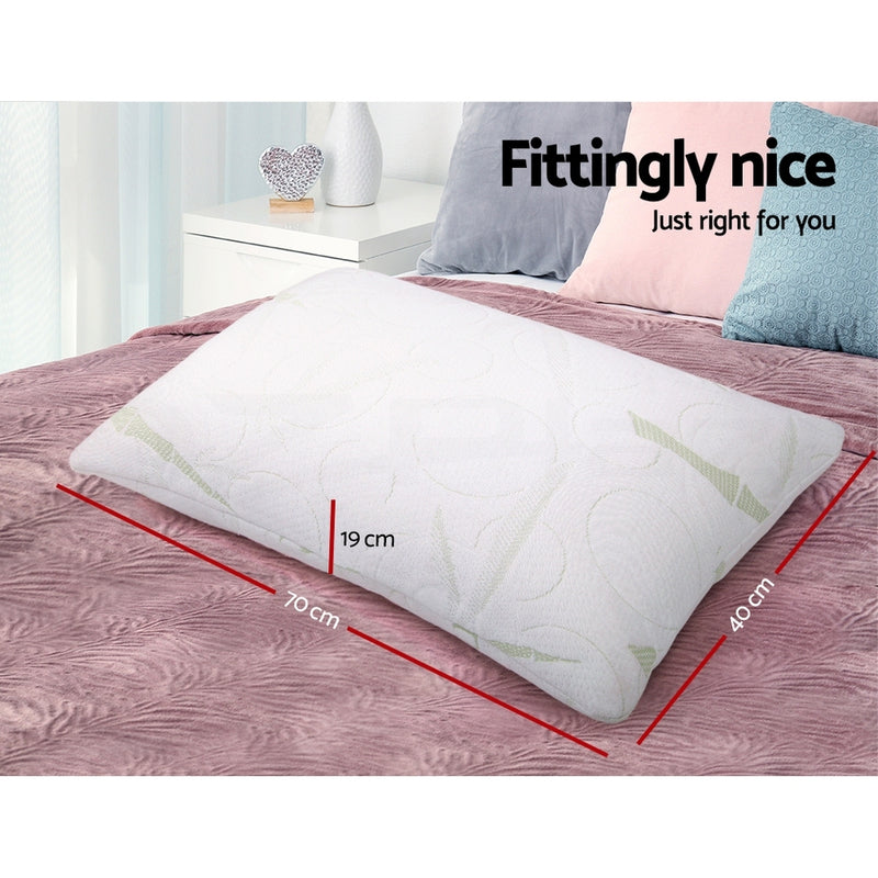 Danoz PillowSmart - Giselle Bedding Memory Foam Pillow Bamboo Twin Pack