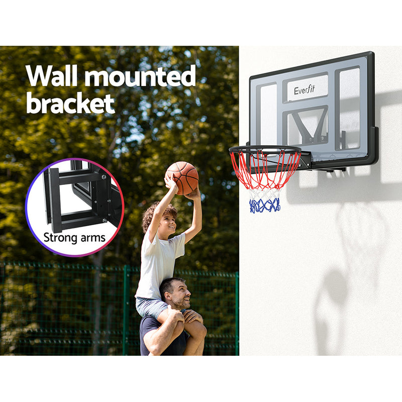 Danoz Sports - Everfit 45" Basketball Hoop Backboard Wall Mounted Ring Net Sports Pro System