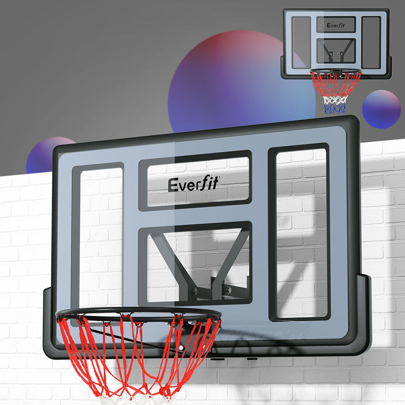 Danoz Sports - Everfit 45" Basketball Hoop Backboard Wall Mounted Ring Net Sports Pro System