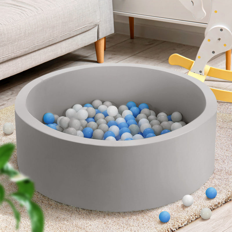 Danoz Kids - Keezi Kids Ball Pit 90x30cm Ocean Foam Play Pool Barrier Toys Children Grey