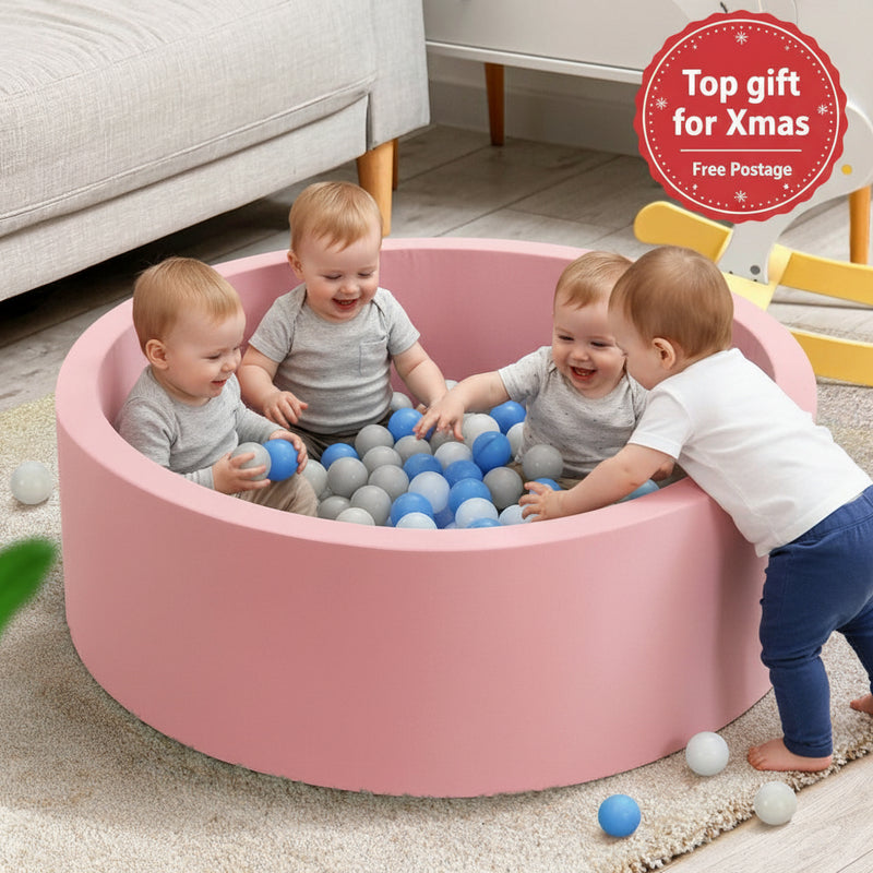 Danoz Direct - Keezi Kids Ball Pit 90x30cm Ocean Foam Play Pool Barrier Toys Children Pink