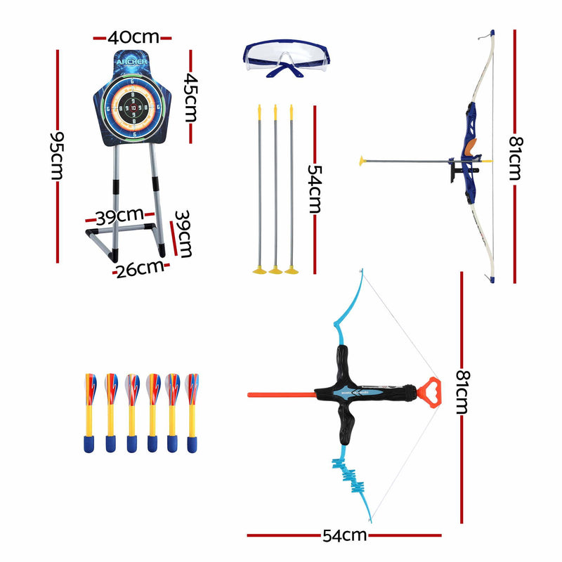 🏹 Danoz KidSmart | Keezi Kids Bow & Arrow Archery Set | Freestanding Target | Suction Cup Arrows | Ages 6+ | Indoor & Outdoor