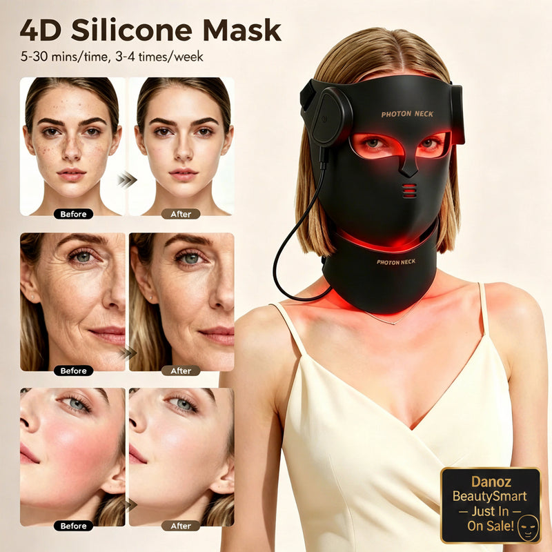 4D Silicone Mask with before and after effects on a woman's face, worn by a model.