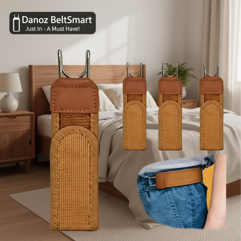 👔 Danoz BeltSmart | Men's and Women Elastic Hook Belt | 2-Pack | Buckle-Free | Invisible Under Clothing | Fits 43–55" Waist | Black & Brown - Buy 1 Get 1 More!