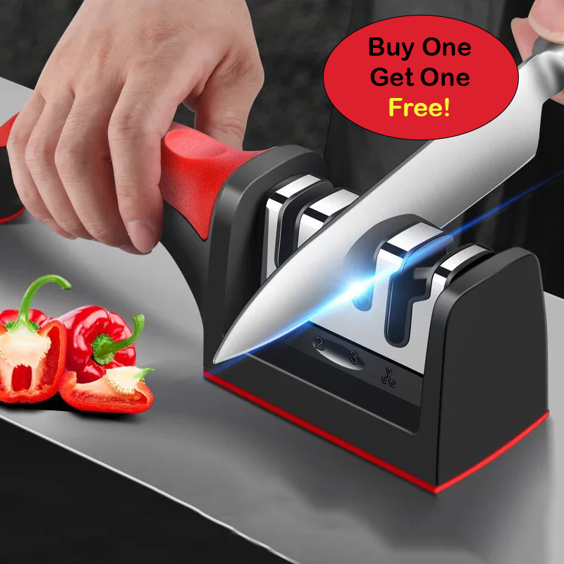 Keep your kitchen knives 🔪 sharp and ready with the Danoz Kitchen 3-Segment Knife Sharpener - Buy 1 Get 1 Free!