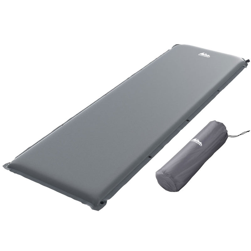 Danoz Direct - Weisshorn Self Inflating Mattress Camping Sleeping Mat Air Bed Pad Single Grey