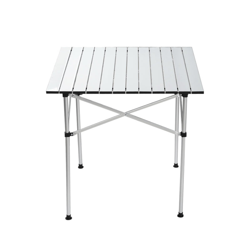 Danoz Outdoors - Weisshorn Folding Camping Table 70CM Roll Up Outdoor Picnic BBQ Aluminium Desk
