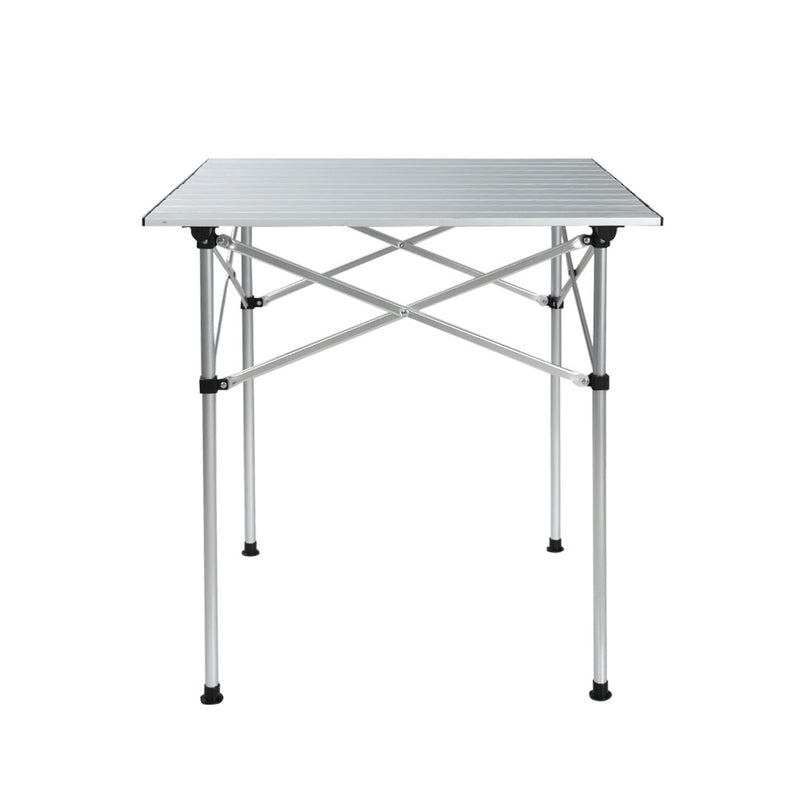 Danoz Outdoors - Weisshorn Folding Camping Table 70CM Roll Up Outdoor Picnic BBQ Aluminium Desk