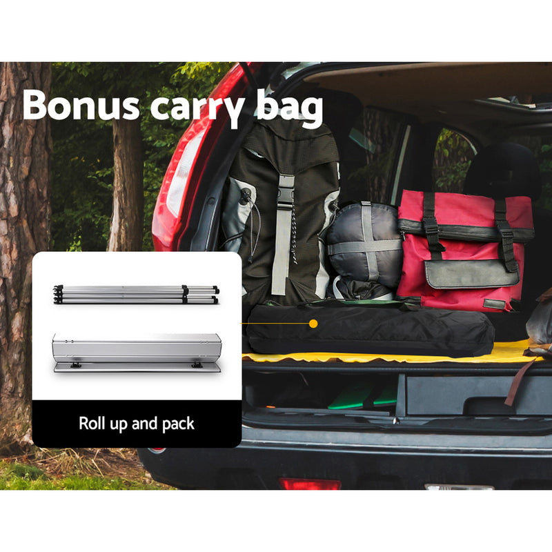 Danoz Outdoors - Weisshorn Folding Camping Table 70CM Roll Up Outdoor Picnic BBQ Aluminium Desk