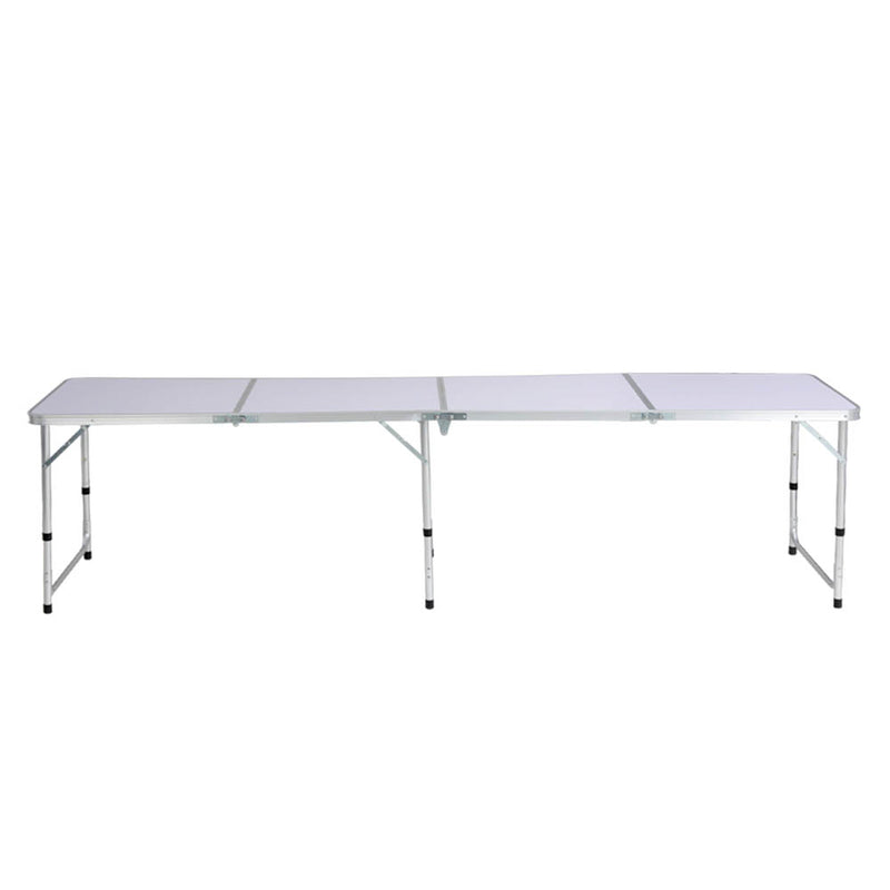 Danoz Outdoors - Weisshorn Folding Camping Table 240CM Portable Outdoor Picnic BBQ Aluminium Desk