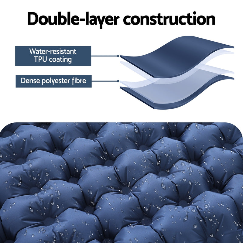 Danoz Direct - Weisshorn Self Inflating Mattress Camping Sleeping Mat Air Bed Single Pillow Bag