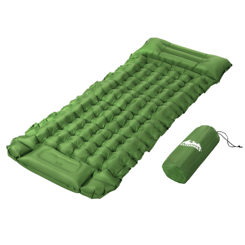 Danoz Direct - Weisshorn Self Inflating Mattress Camping Sleeping Mat Air Bed Pad Single Pillow