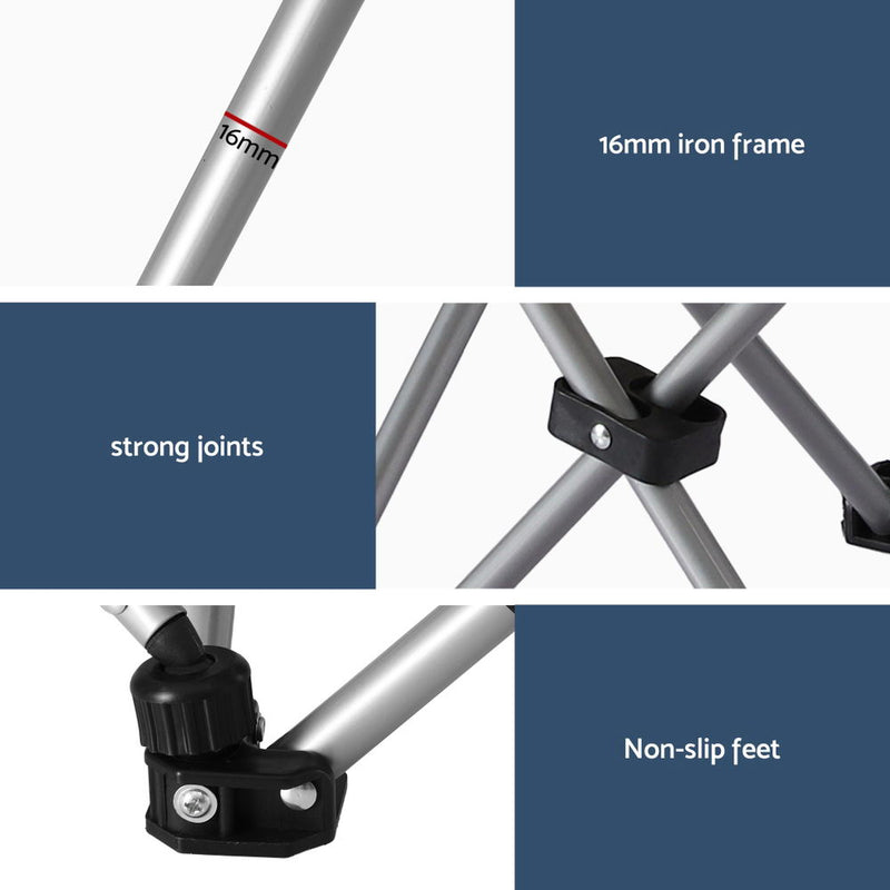 Danoz Camping - Weisshorn Camping Chair Reclining Adjustable Portable Outdoor Folding Lightweight