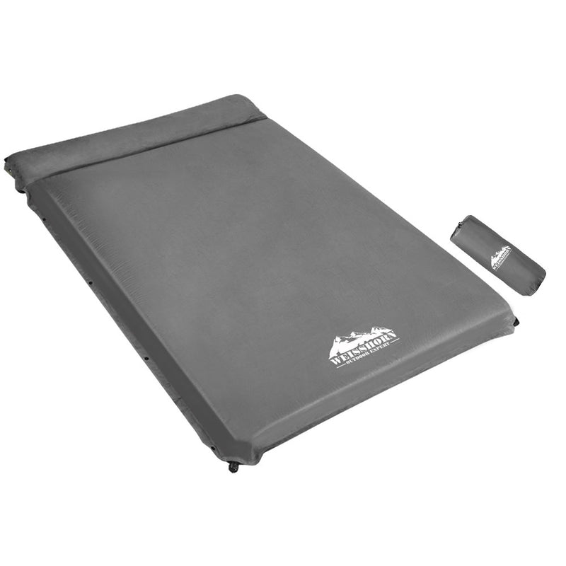 Danoz Camping - Weisshorn Self Inflating Mattress 10CM Camping Sleeping Mat Air Double Grey