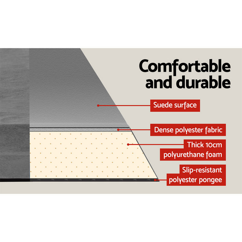 Danoz Camping - Weisshorn Self Inflating Mattress 10CM Camping Sleeping Mat Air Double Grey