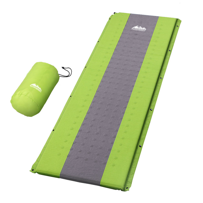 Danoz Direct - Weisshorn Self Inflating Mattress Camping Sleeping Mat Air Bed Pad Single Green
