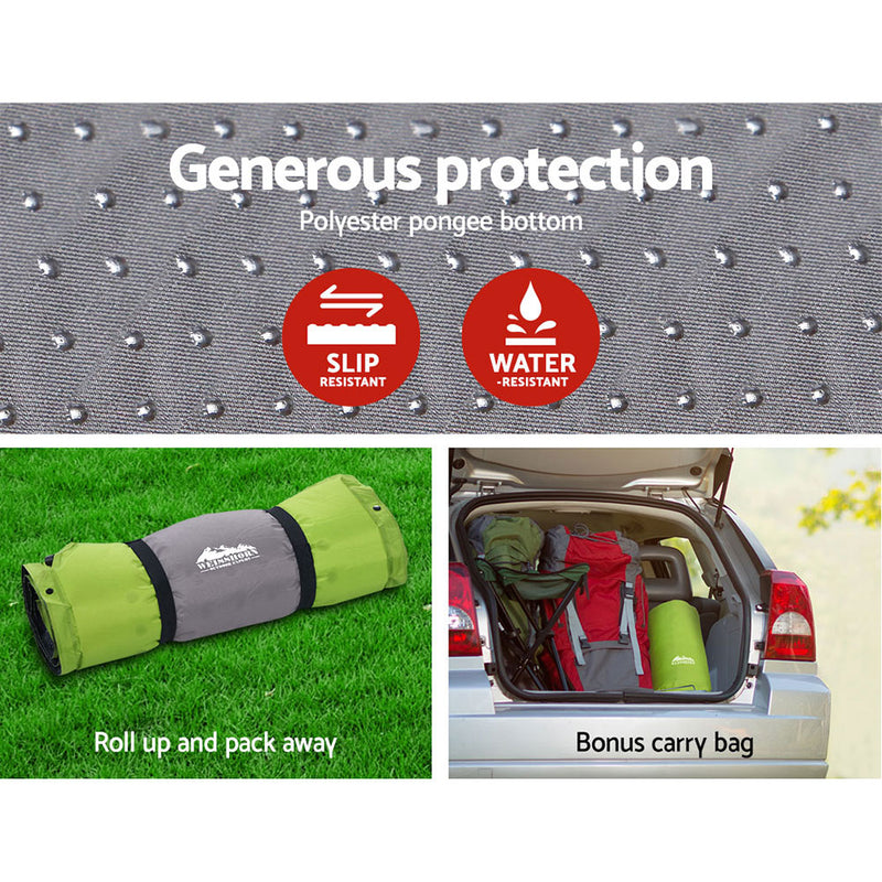 Danoz Direct - Weisshorn Self Inflating Mattress Camping Sleeping Mat Air Bed Pad Single Green