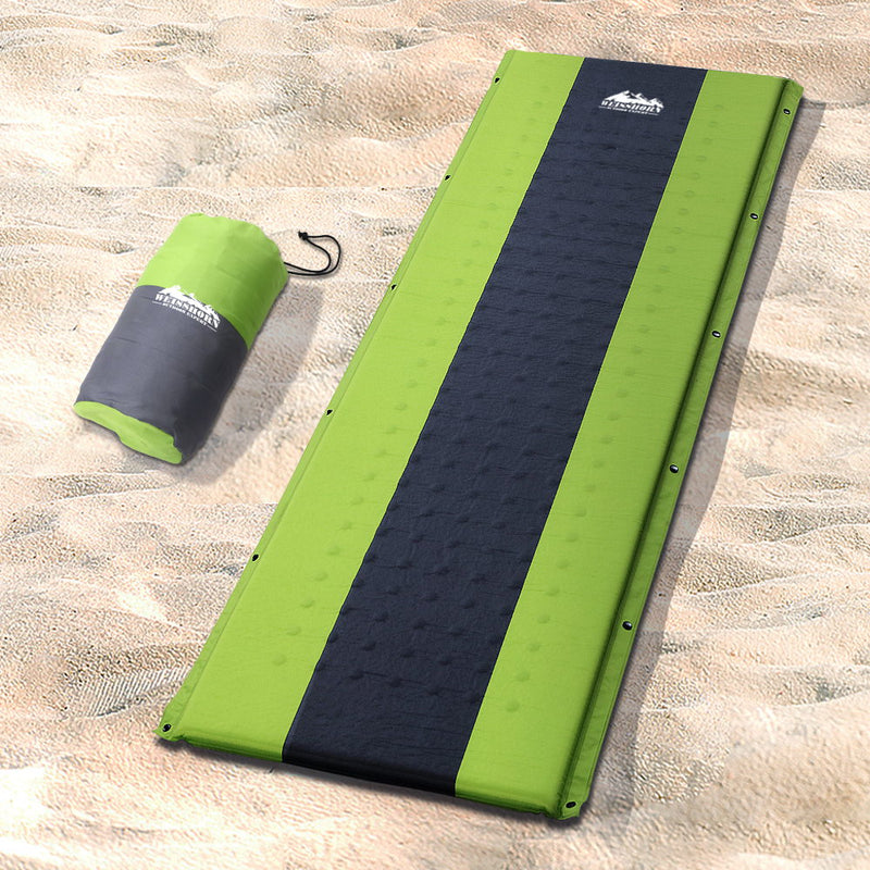 Danoz Direct - Weisshorn Self Inflating Mattress Camping Sleeping Mat Air Bed Pad Single Green