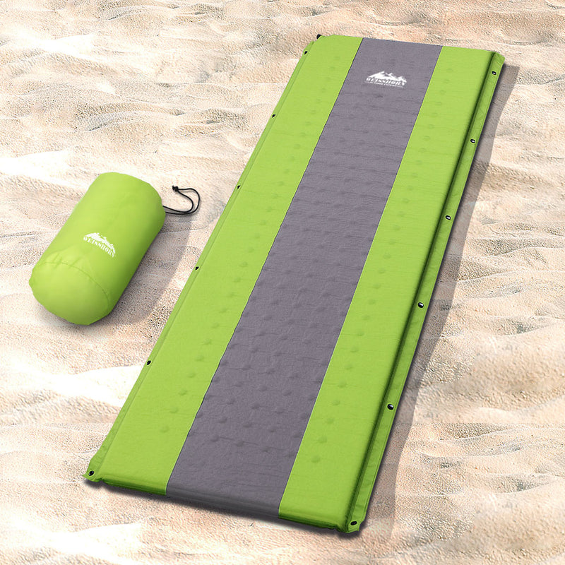 Danoz Direct - Weisshorn Self Inflating Mattress Camping Sleeping Mat Air Bed Pad Single Green