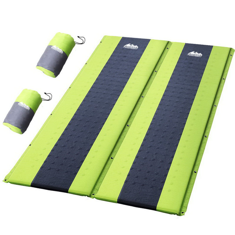 Danoz Direct - Weisshorn Self Inflating Mattress Camping Sleeping Mat Air Bed Pad Double Green