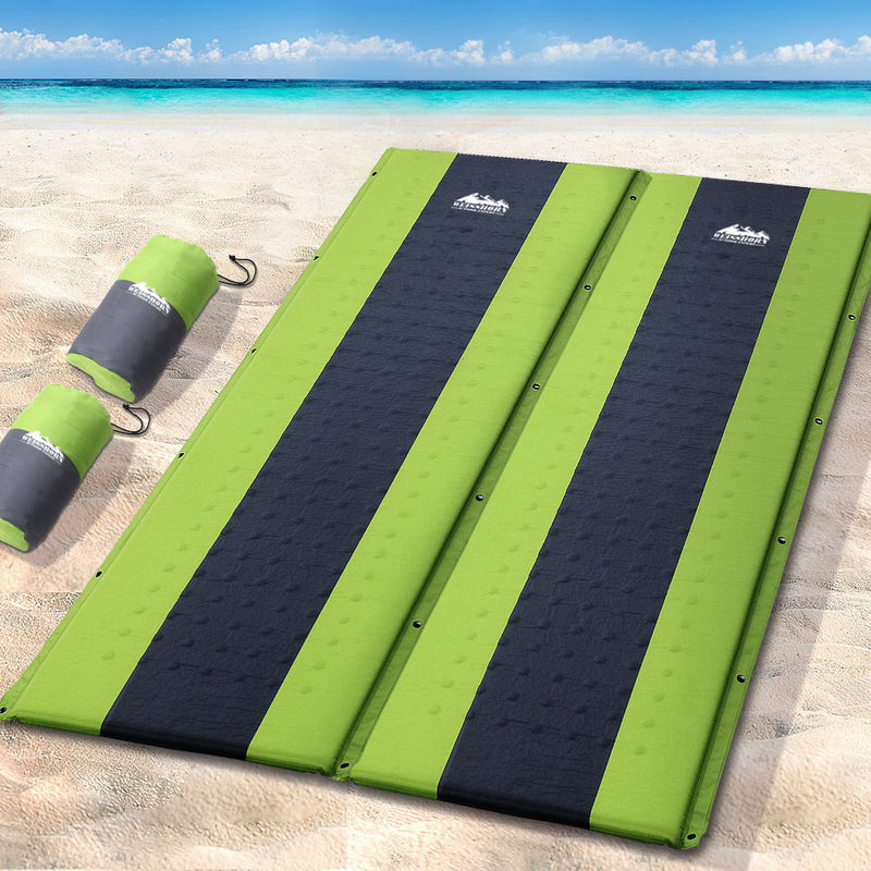 Danoz Direct - Weisshorn Self Inflating Mattress Camping Sleeping Mat Air Bed Pad Double Green