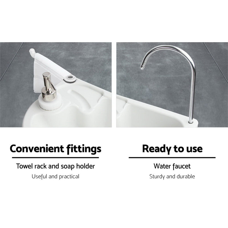 Danoz Camping - Weisshorn Basin Portable Hand Wash Sink Stand 43L Capacity - Free Postage!