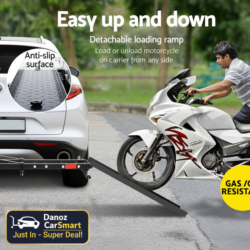 Motorcycle ramp for cars