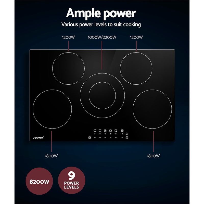 Danoz Kitchen 🧑‍🍳🥘 Devanti Electric Ceramic Cooktop 90cm