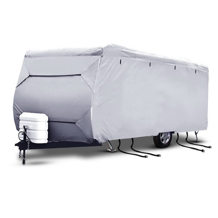 Protect your caravan or campervan with Danoz Direct Weisshorn Caravan Cover. Its 4 layers provide UV and water resistance